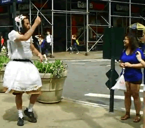NY Broadway 34 Street Herald Square dancer. Photo and video Promotion NY